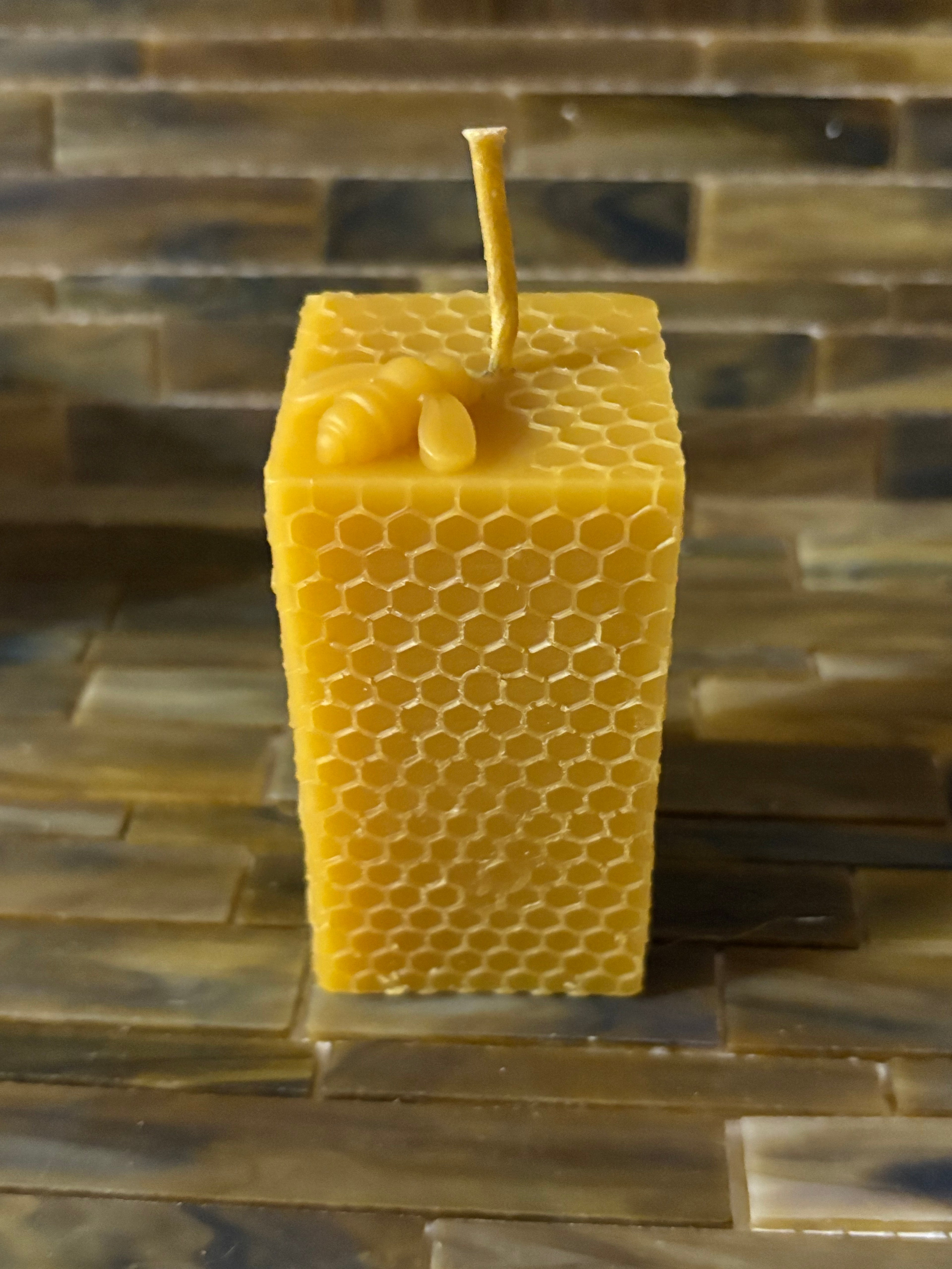 3 oz Square-Shaped Beeswax Candle