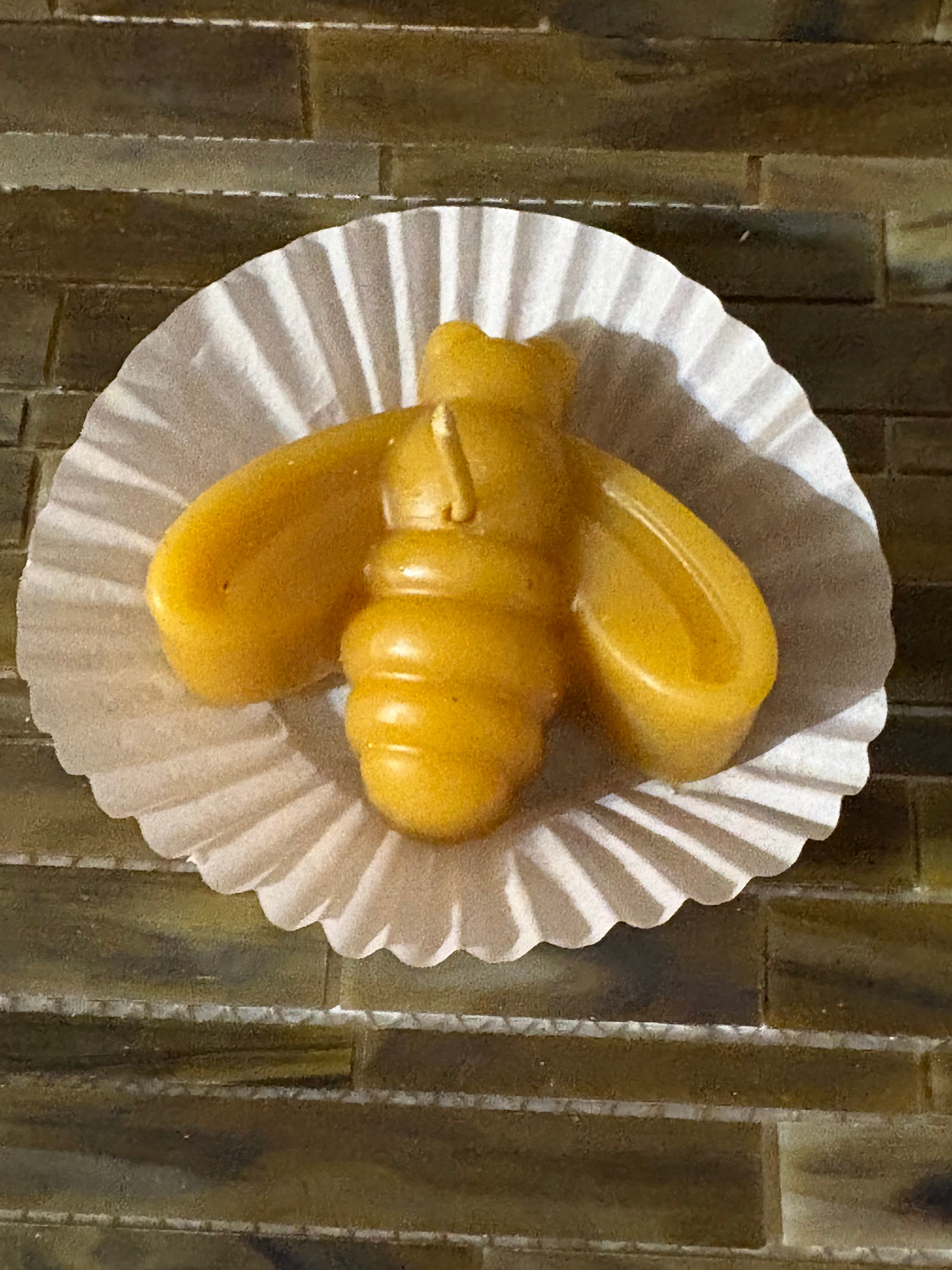1 oz Bee-Shaped Beeswax Candle